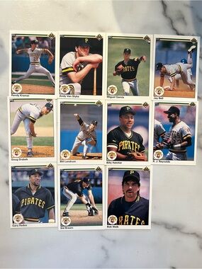 Vintage Pittsburgh Pirates Baseball Card Lot - 1990 Upper deck.